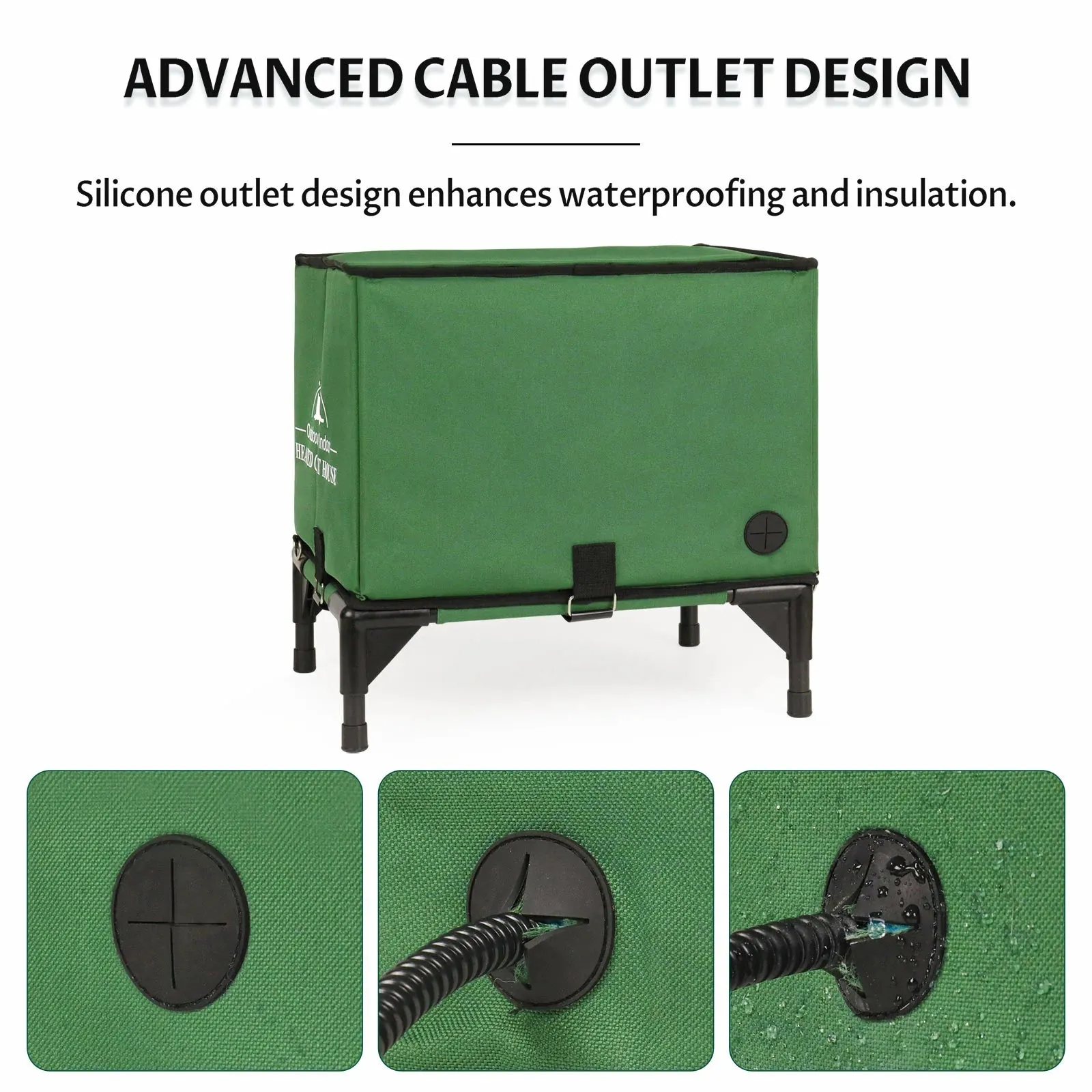 2 in 1 Outdoor Elevated Portable Insulated Cat House Small