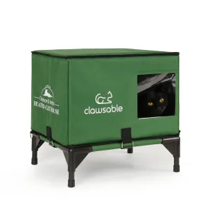 2 in 1 Outdoor Elevated Portable Insulated Cat House Small