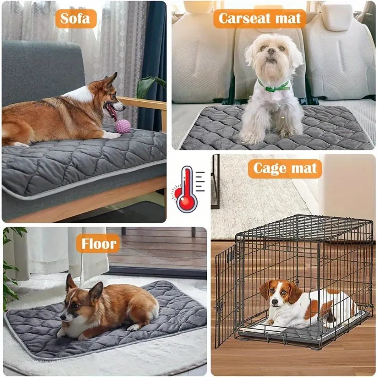 Cat Dog Non-Slip Mat, Extra Warm Thermal Pet Pad