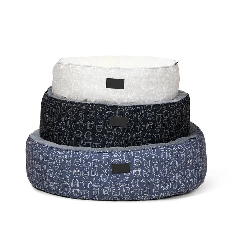 Dog Central Black Removable Cushion Round Bed