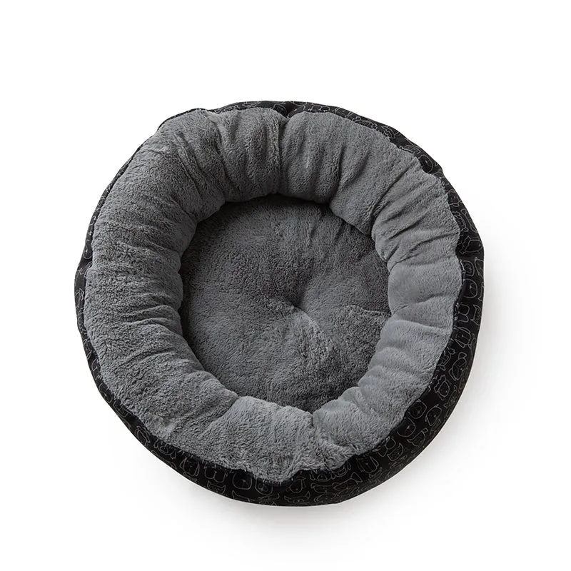 Dog Central Black Removable Cushion Round Bed
