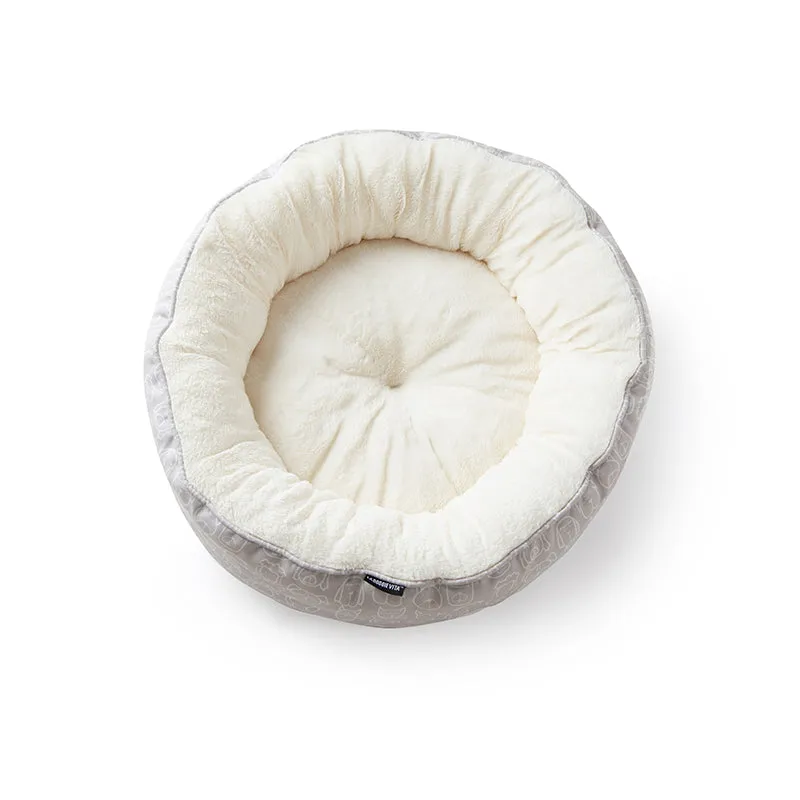 Dog Central Taupe Removable Cushion Round Bed