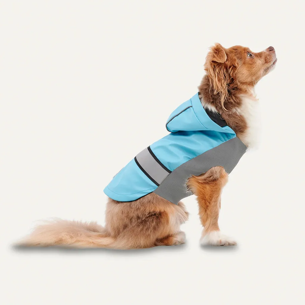 Goo-eez Reflective Hooded Raincoat Baby Blue for Dogs