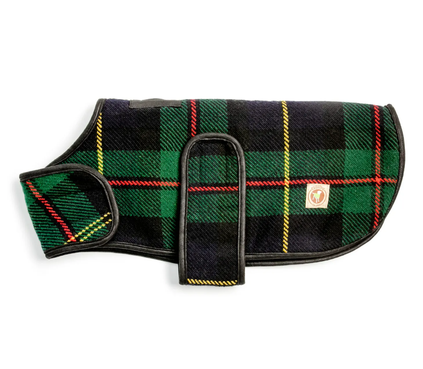 Navy Tartan Plaid Dog Blanket Coat