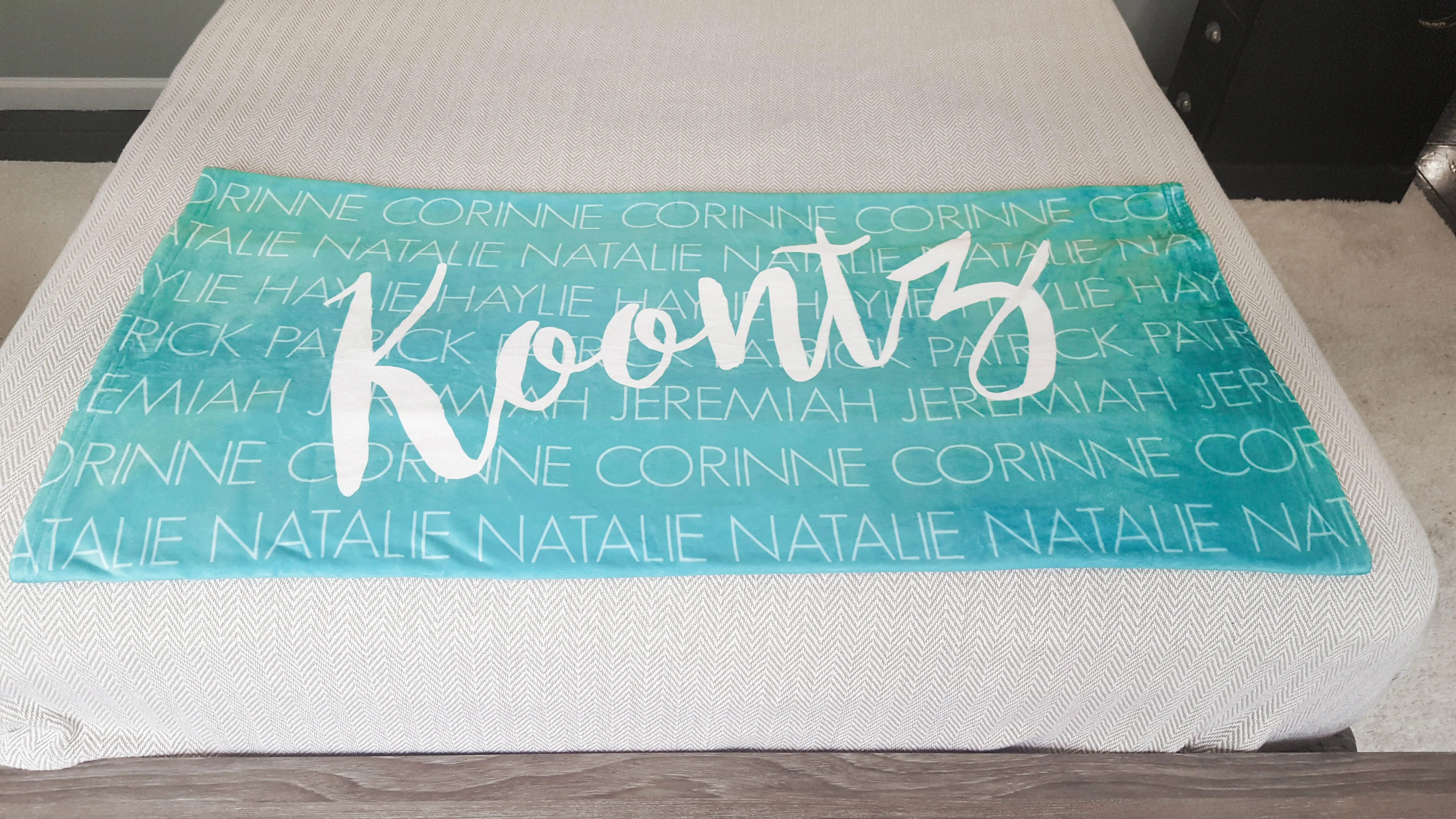 PERSONALIZED FAMILY NAME BLANKETS