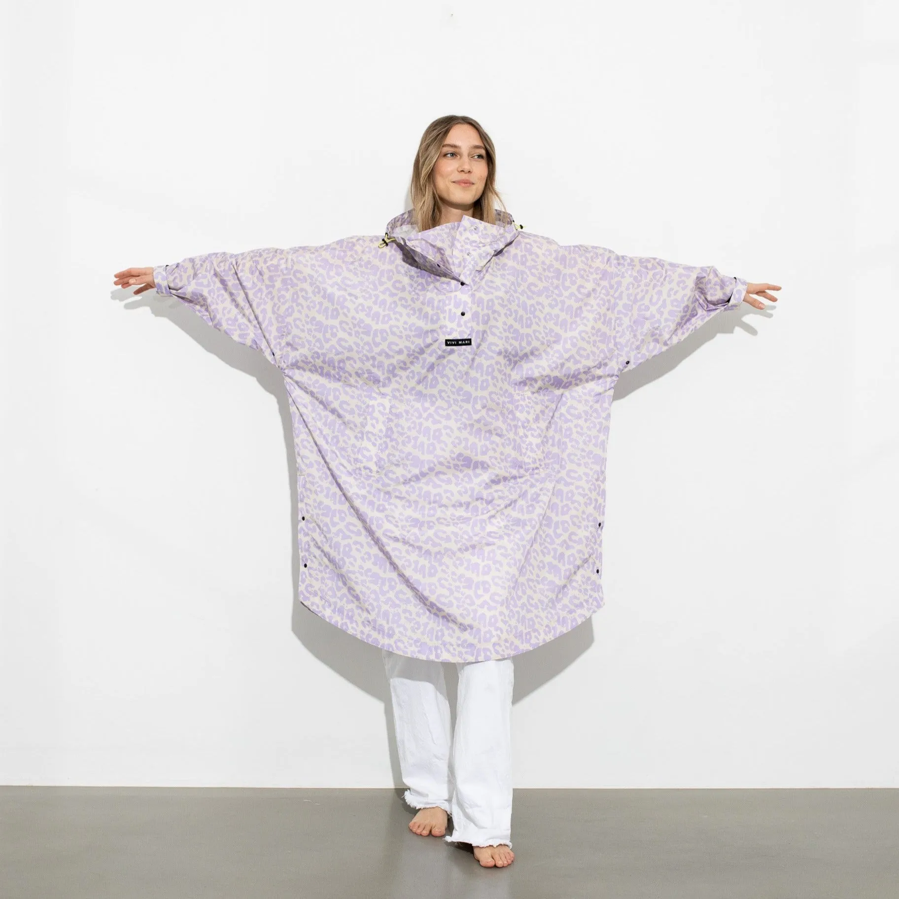 Raincoat leo splashes lavender/grey
