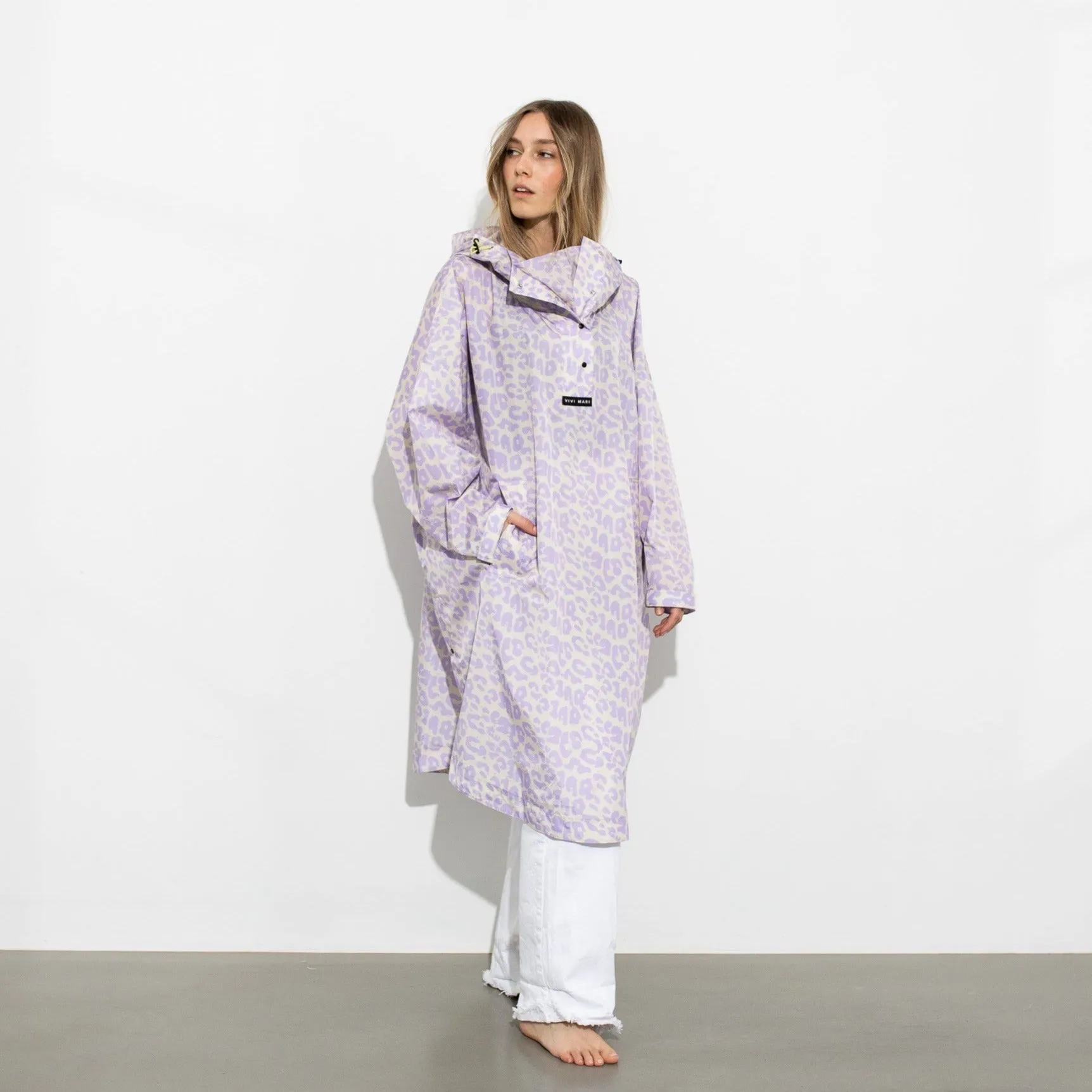 Raincoat leo splashes lavender/grey