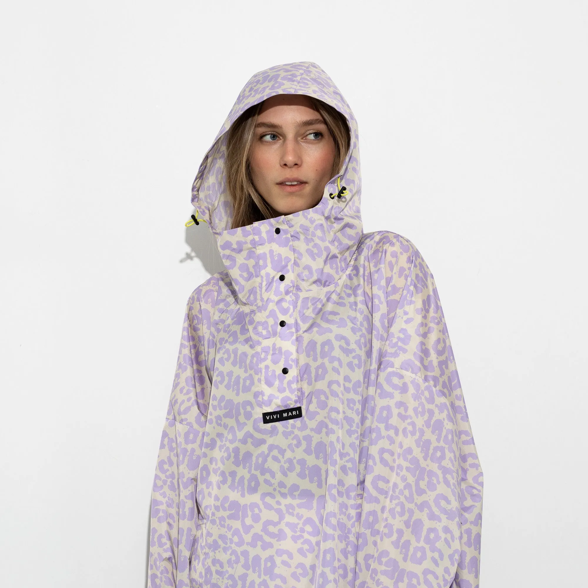 Raincoat leo splashes lavender/grey