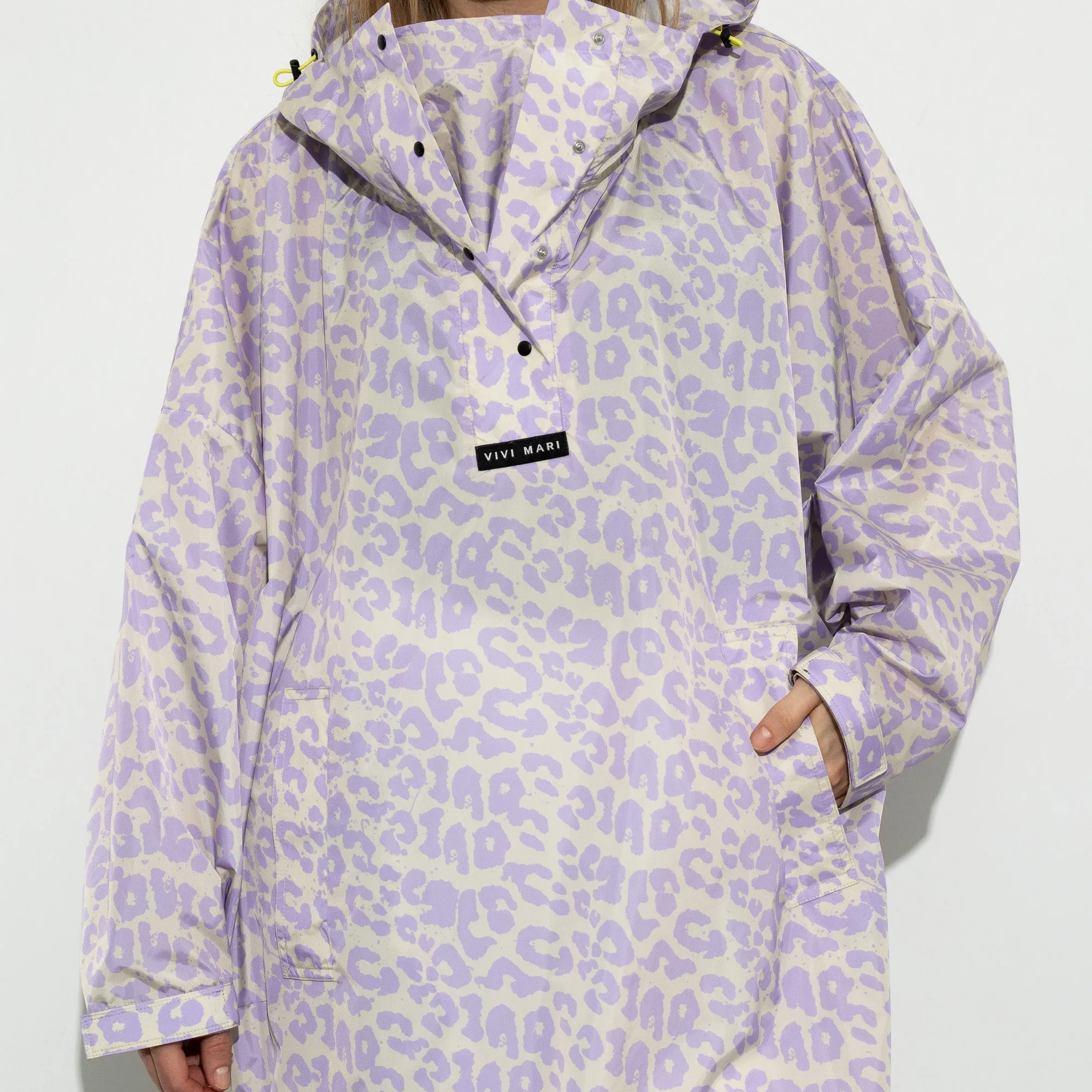 Raincoat leo splashes lavender/grey