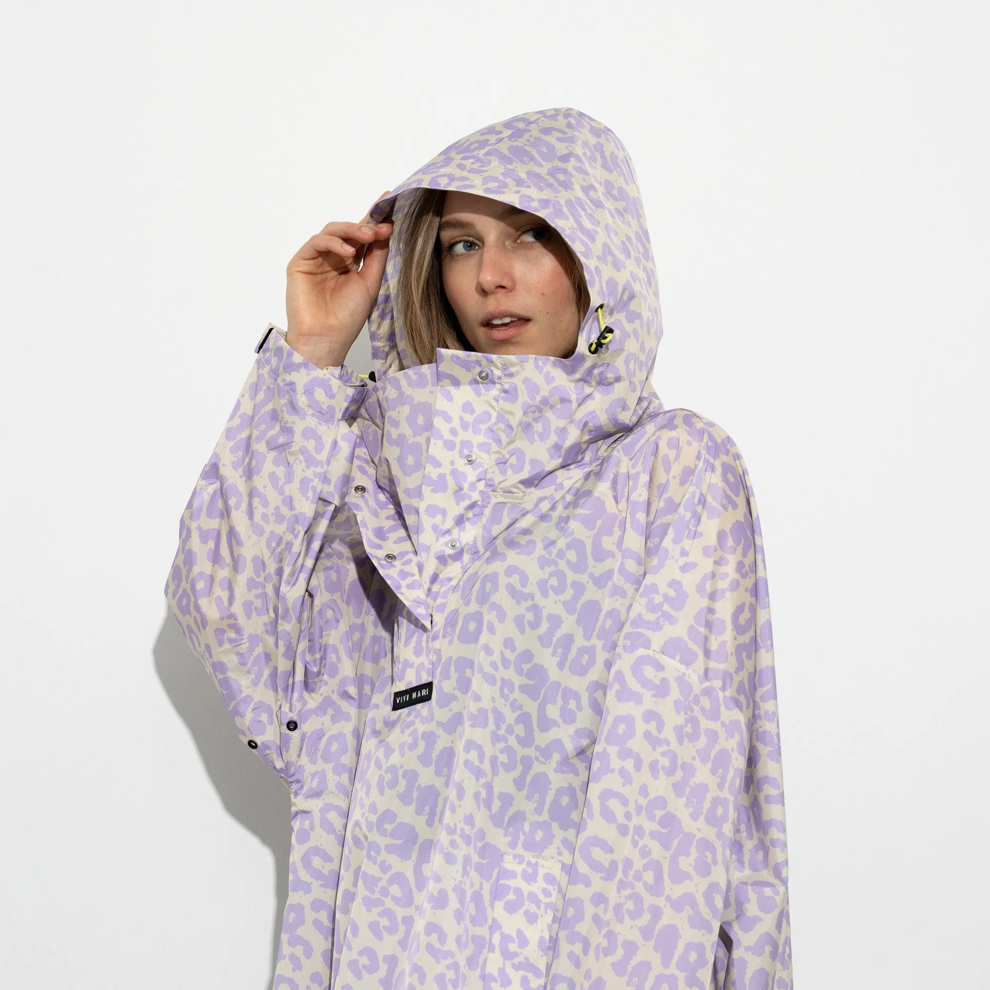 Raincoat leo splashes lavender/grey