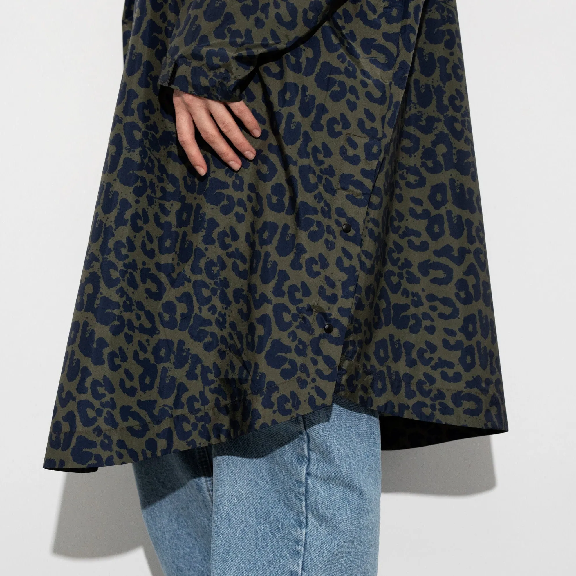 Raincoat leo splashes navy/olive