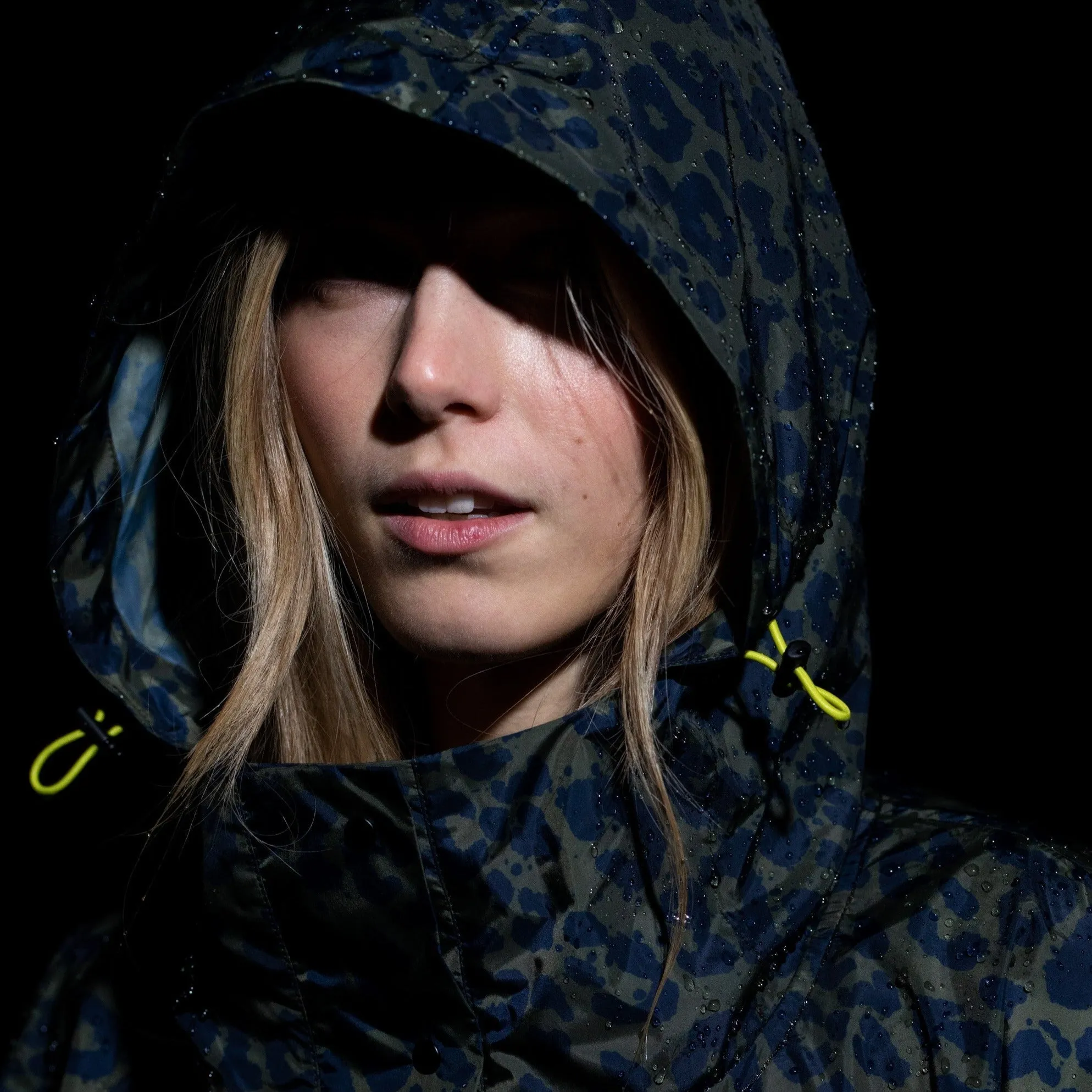 Raincoat leo splashes navy/olive
