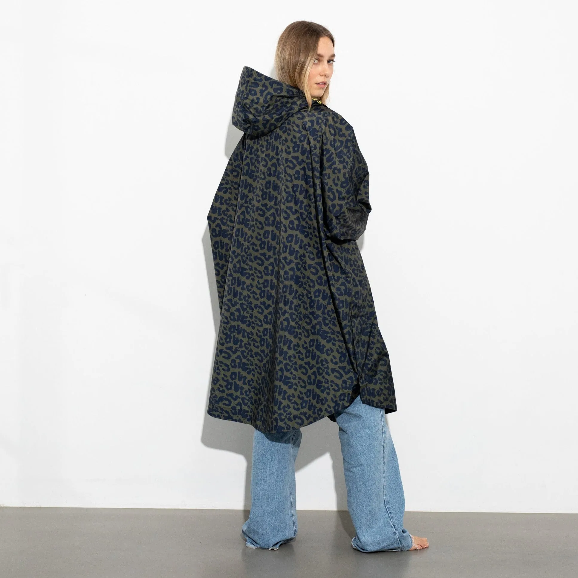 Raincoat leo splashes navy/olive