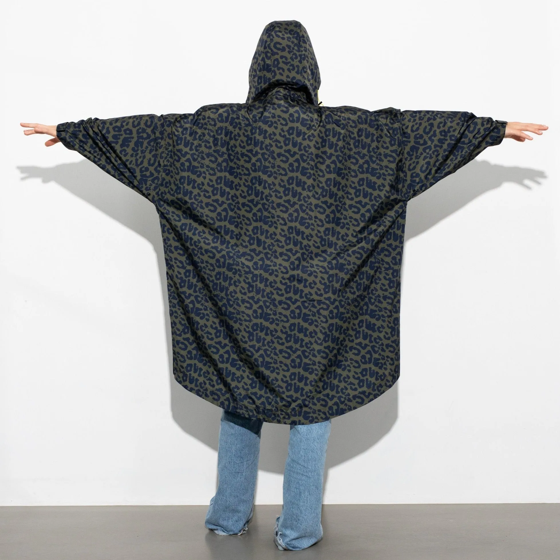 Raincoat leo splashes navy/olive