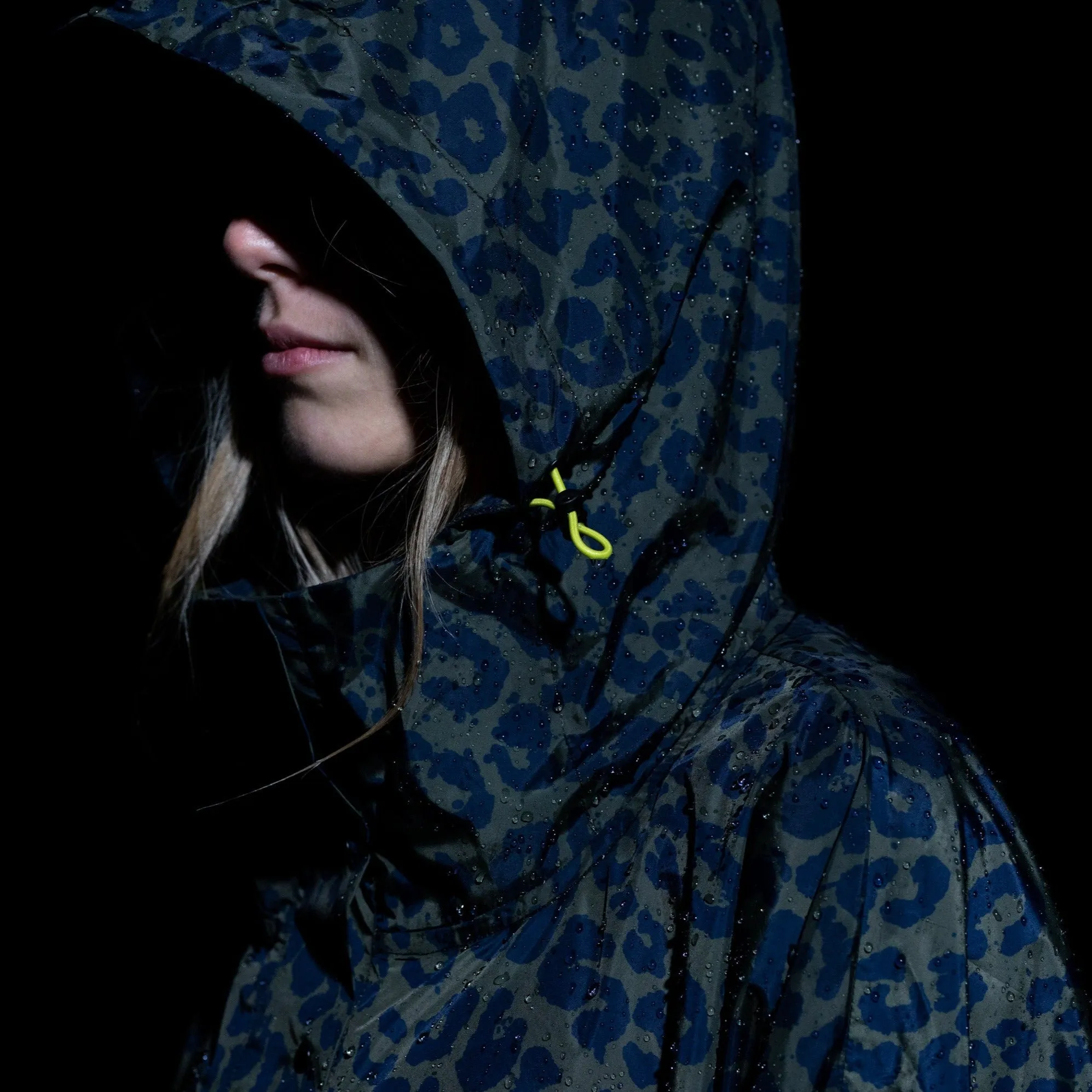 Raincoat leo splashes navy/olive