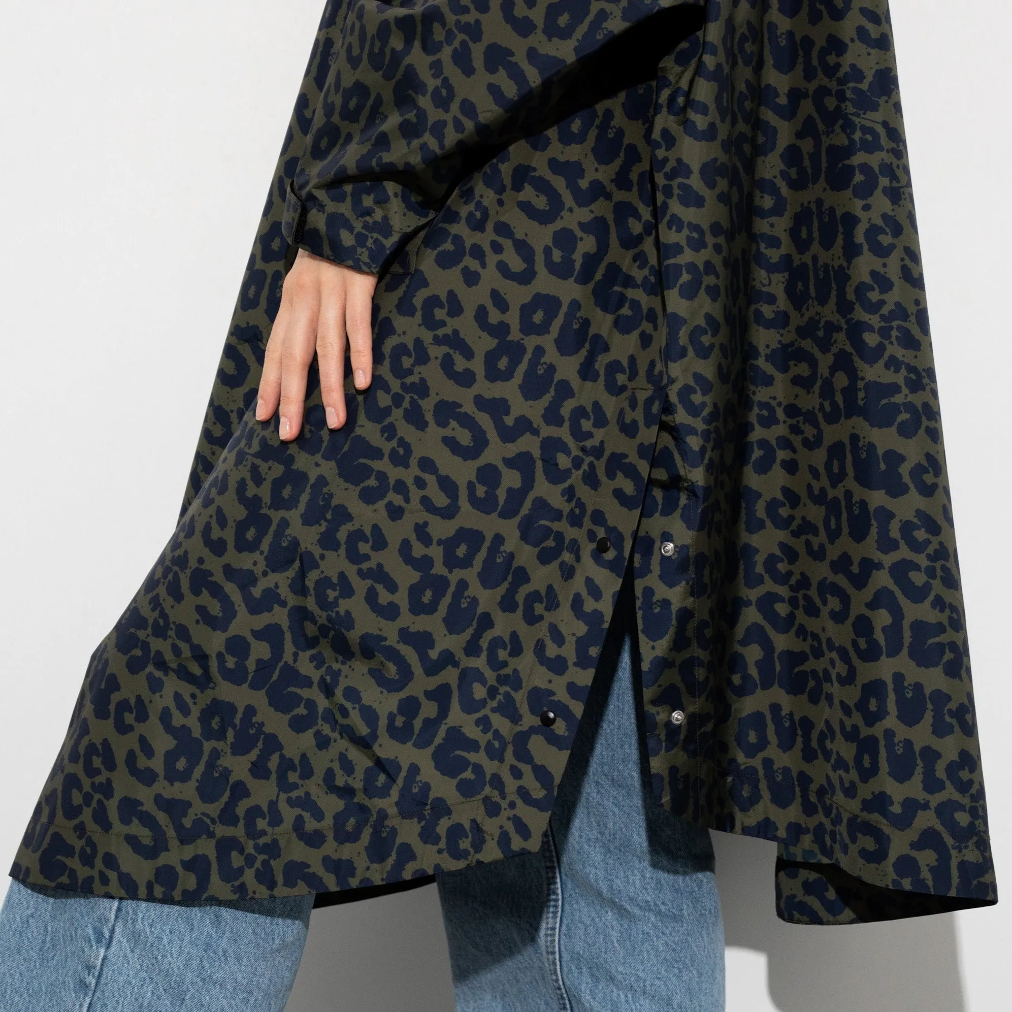 Raincoat leo splashes navy/olive