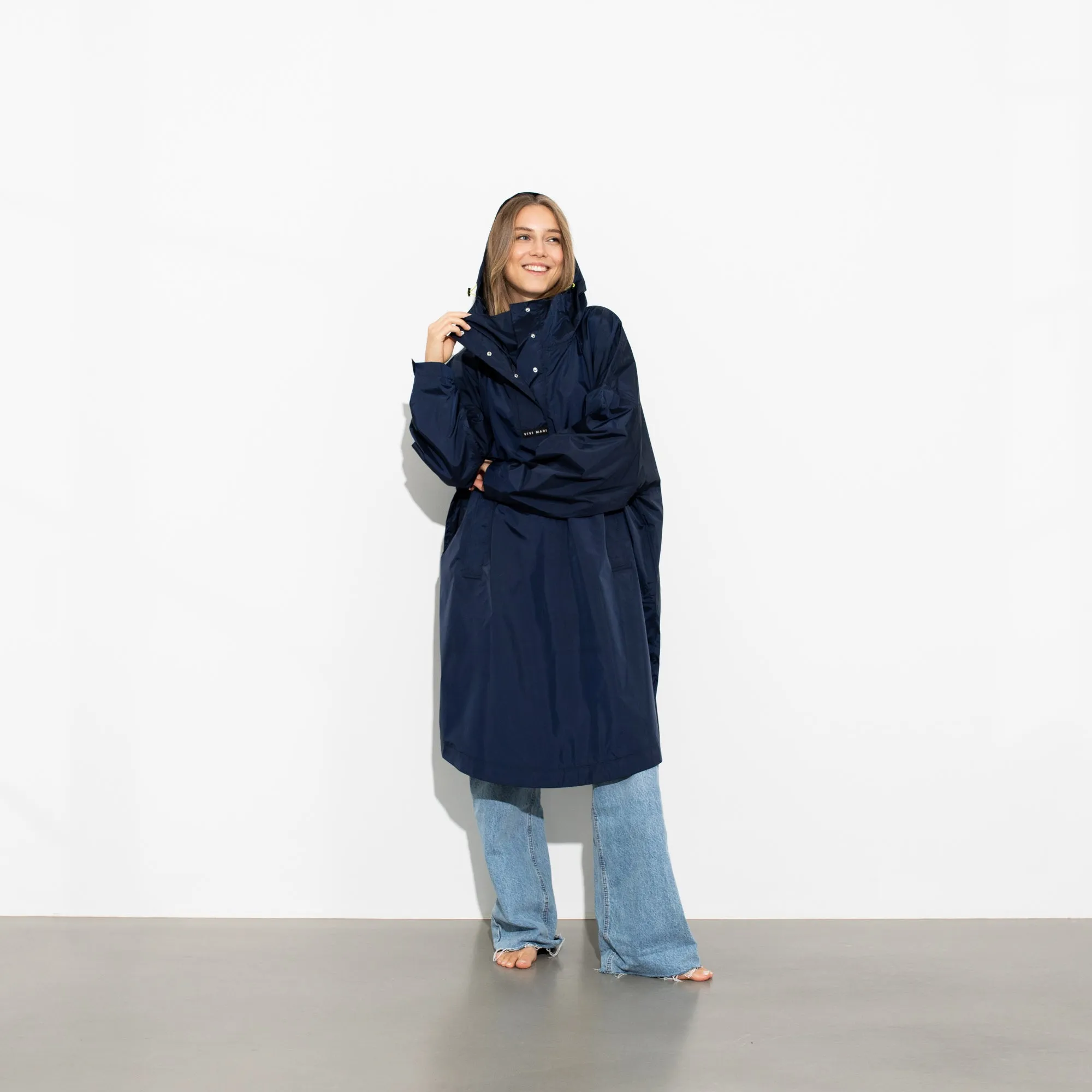 Raincoat solid navy