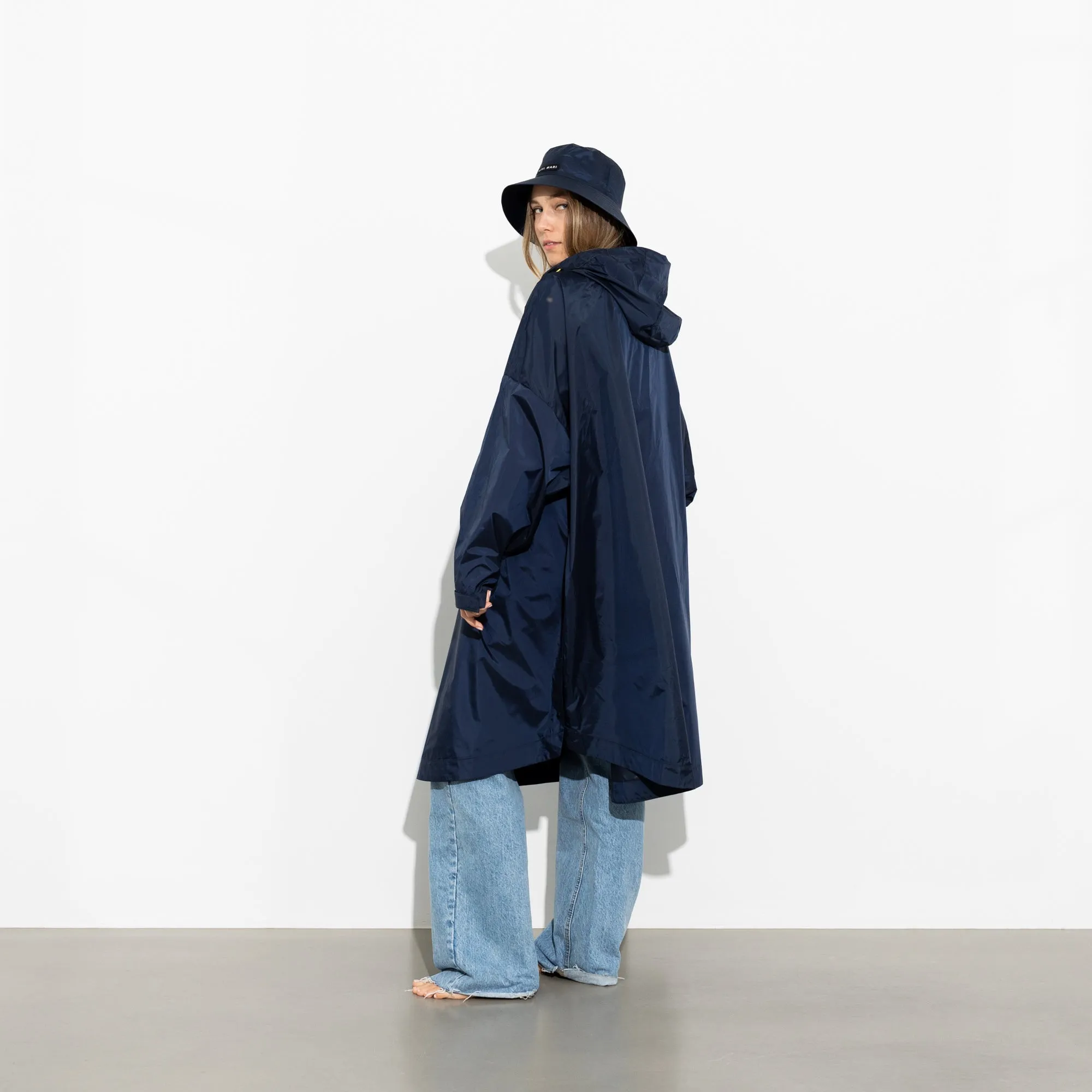 Raincoat solid navy