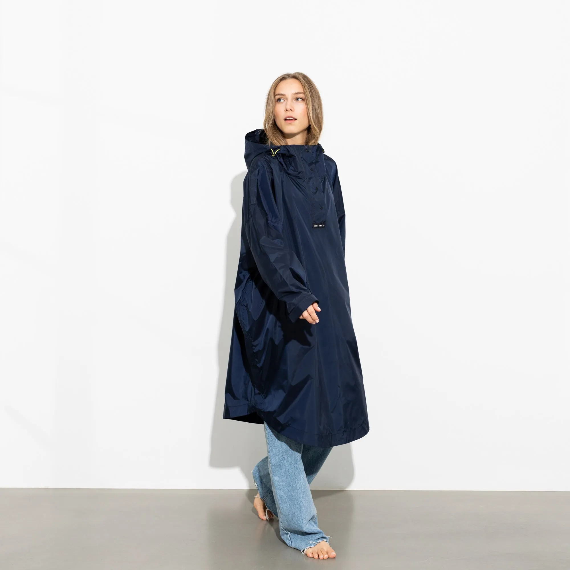 Raincoat solid navy