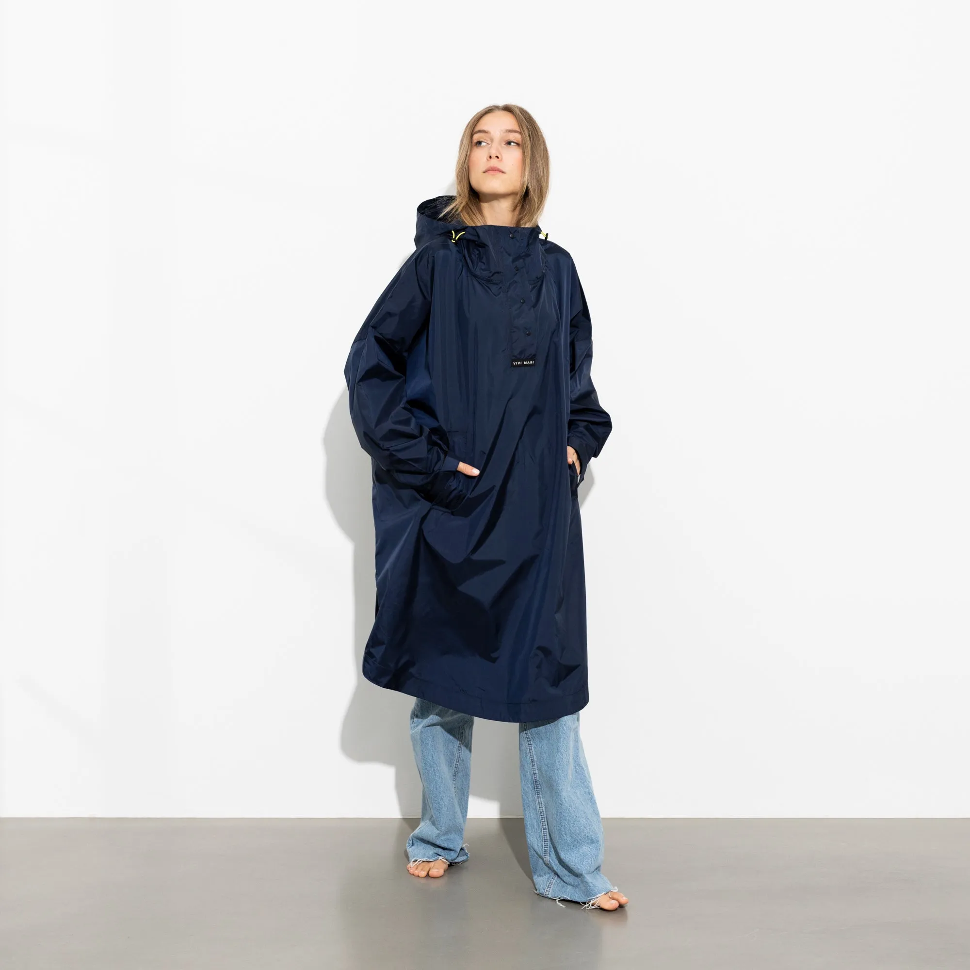 Raincoat solid navy