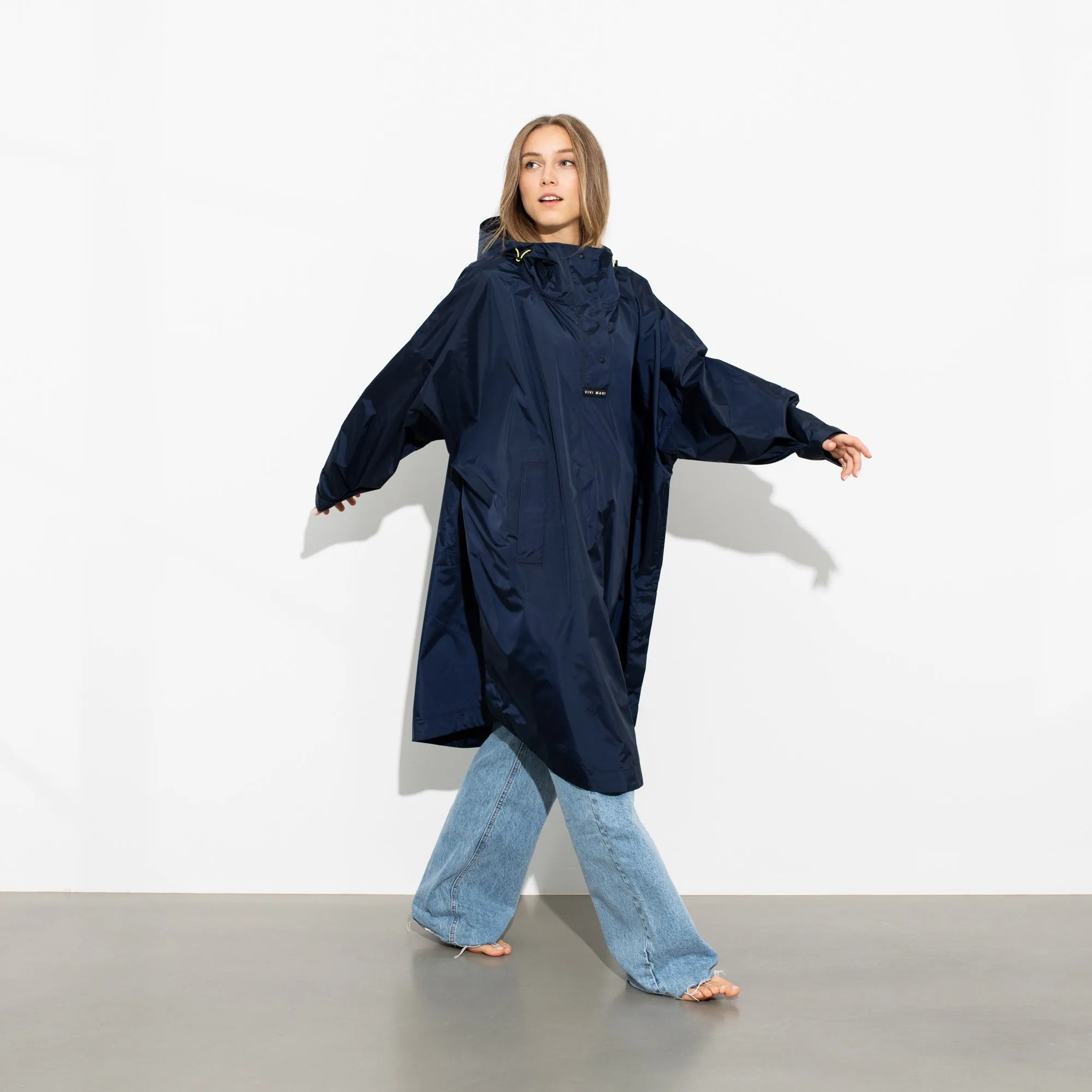 Raincoat solid navy
