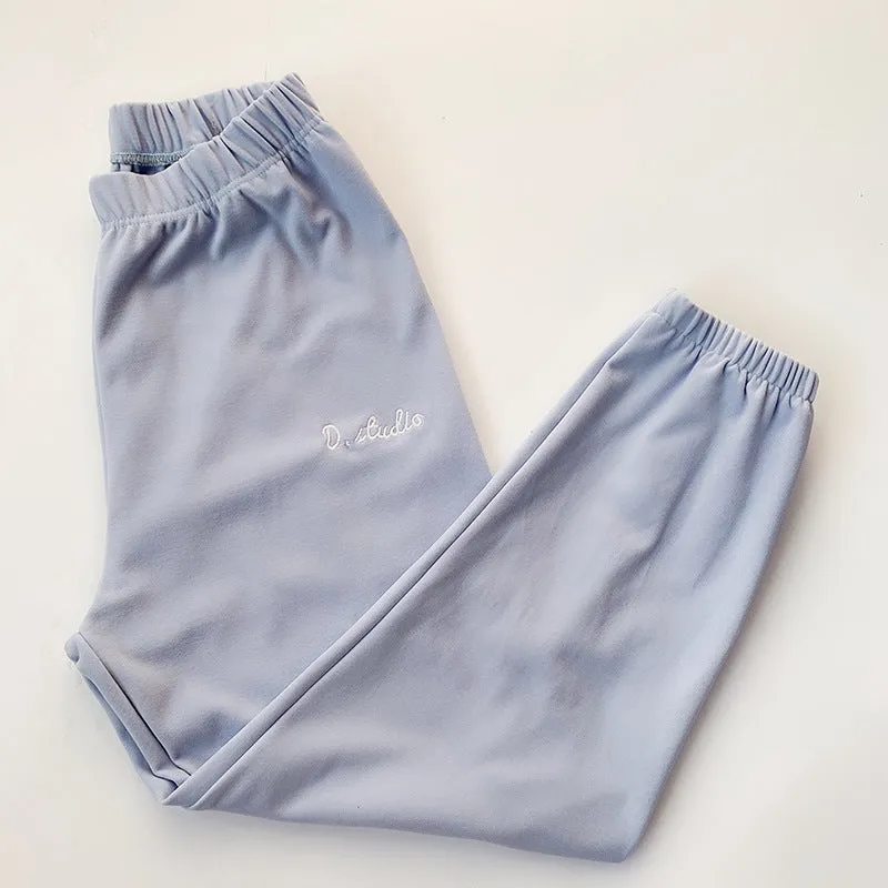 Women Warm Pants Japanese Coral Jogger Long Home Casual Pants