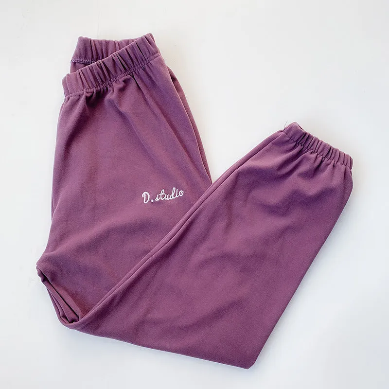 Women Warm Pants Japanese Coral Jogger Long Home Casual Pants