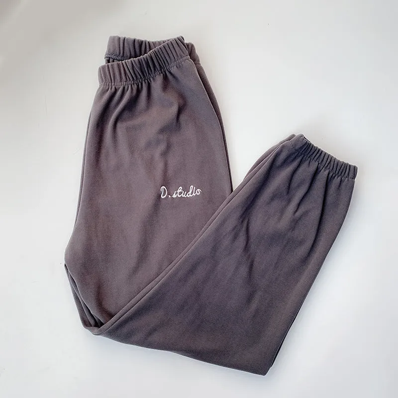 Women Warm Pants Japanese Coral Jogger Long Home Casual Pants